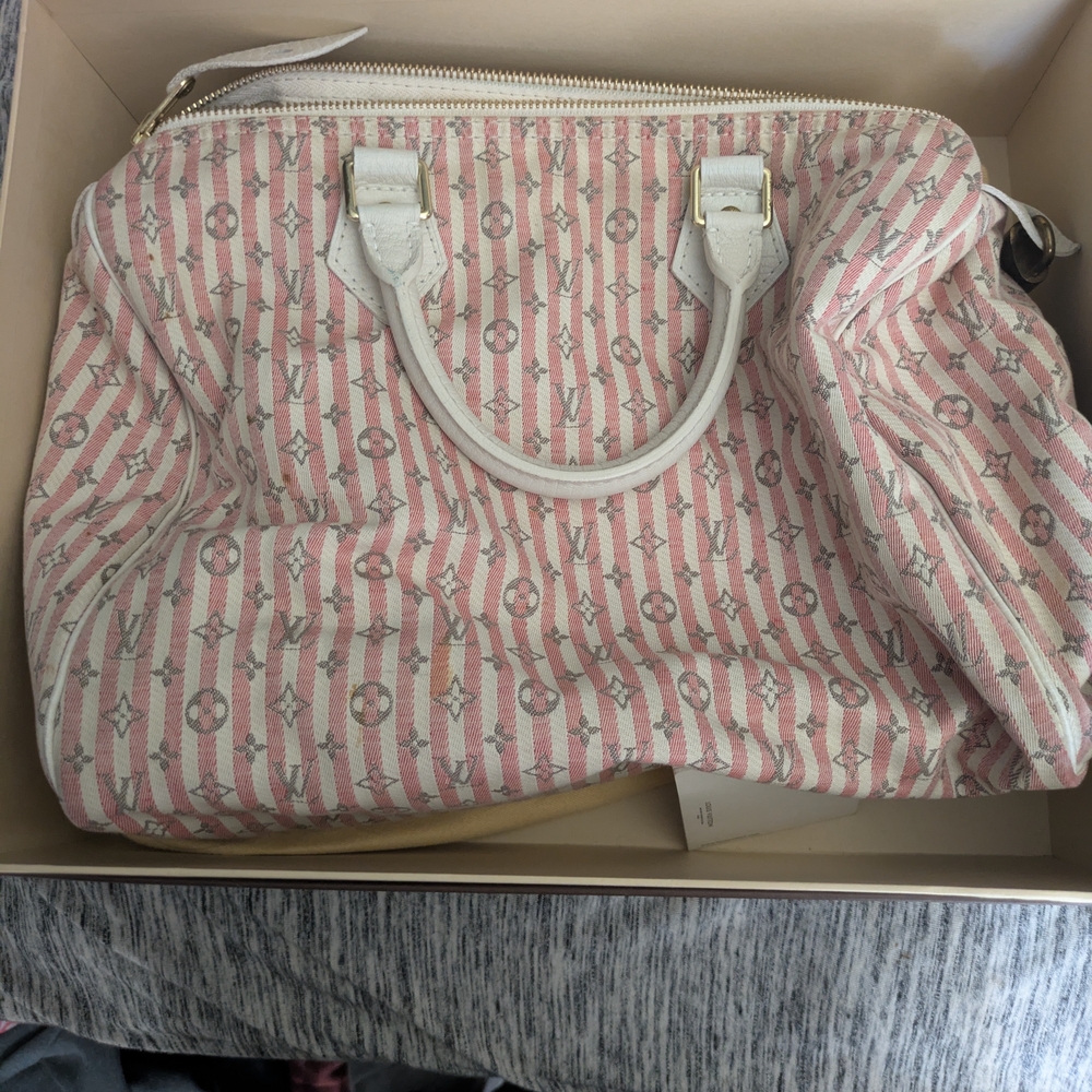 Louis Vuitton Pink and White Satchel